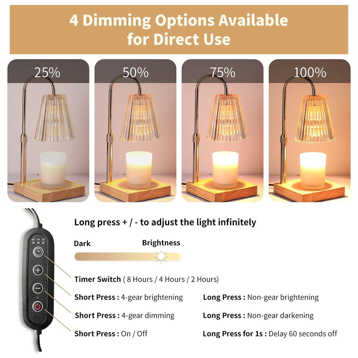 Product photo of Amber candle warmer lamp